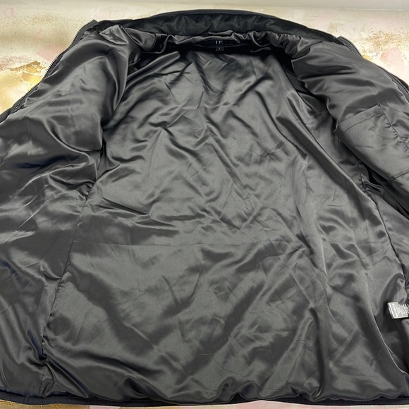 Unreal Fur / Anthropologie Moon Shadow Black Quilted Velvet Coat L - Picture 10 of 12